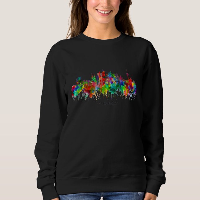 Stadens akvarell Siluett Hemstatssouvenir eau de c T Shirt (Framsida)