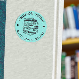 Stadens bibliotek Läs det Älska det Återlämna det Runt Klistermärke