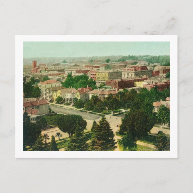 Stadens flygvy vykort (Framsida)