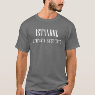 Stadens koordinater Istanbul familj T Shirt