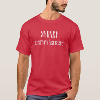Stadens koordinater Sydney vänner T Shirt