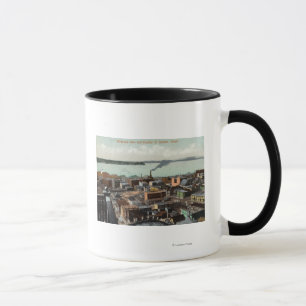 Stadens och Harbours flygvy Mugg