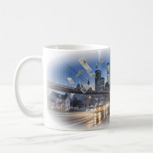 Stadens rubriker i rörelse Himmelrik dramatisk mug Kaffemugg