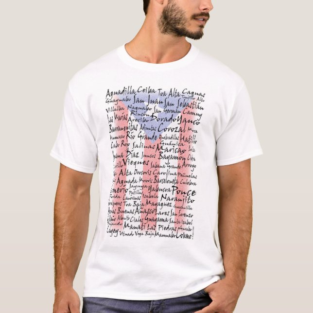 Städer av Puerto Rico Tee Shirt (Framsida)