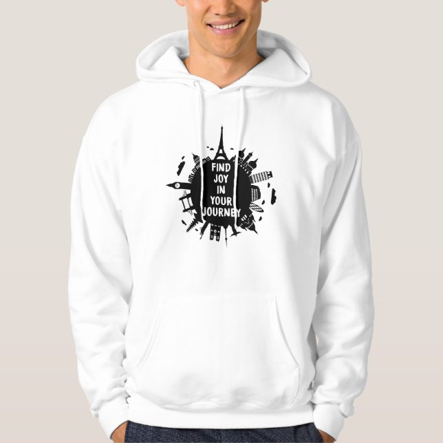 Städer Cityscape Skyline Funny Gift Idea Hoodie (Framsida)