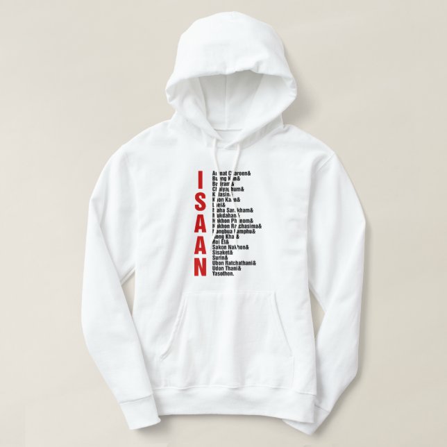 Städer i Isaan, Thailand Hoodie (Design framsida)
