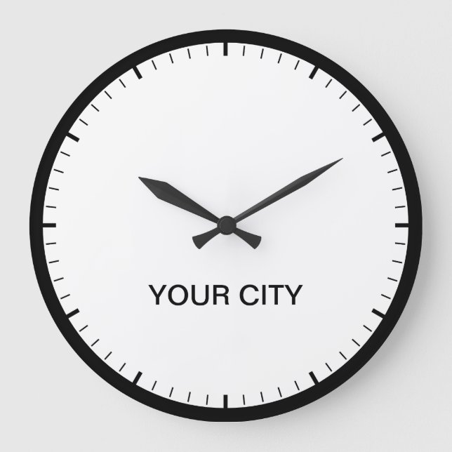 Städer i World Your City Time Zon Newsroom Stor Klocka (Framsida)