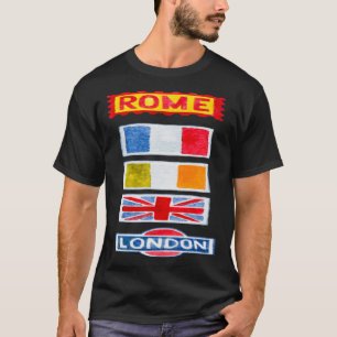 Städer och land ROME ITALIEN UK LONDON T Shirt