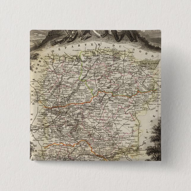 Städer och städer som visade Färg längs gränser Knapp (Framsida)