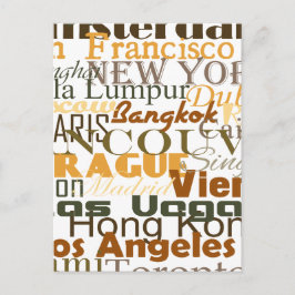 Städer Världar runt Vykort