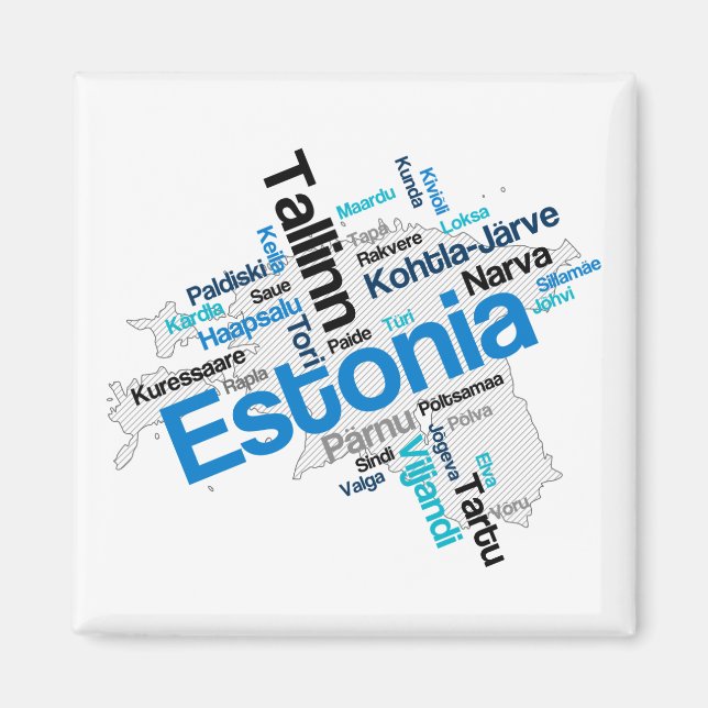 Städerna Karta Magnet (Framsidan)