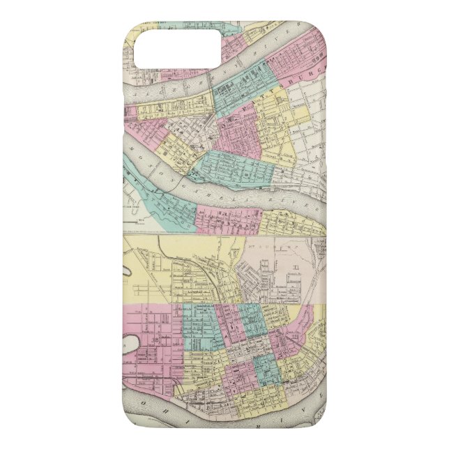 Städerna Pittsburgh Allegheny Cincinnati Case-Mate iPhone Skal (Baksida)