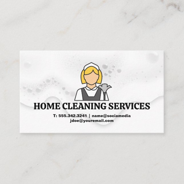Städhjälp Logo | Hotelltjänster Visitkort (Framsida)
