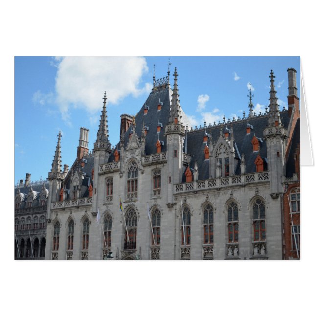 Stadhuis Bruges Belgium Fairytale Photographic Hälsningskort (Framsidan Horizontal)