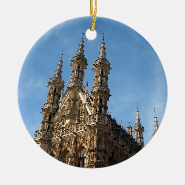 Stadhuis Leuven, Belgien Julgransprydnad Keramik (Framsidan)