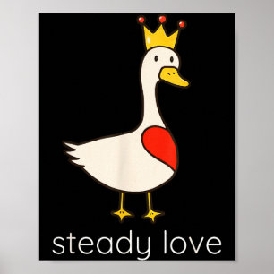 Stadig Kärlek Roligt Par Gås Älskare Alla Hjärtans Poster