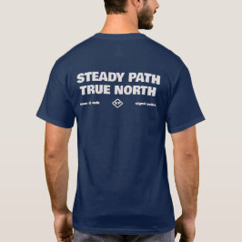 Stadig väg sann nord Enkel text t-shirt