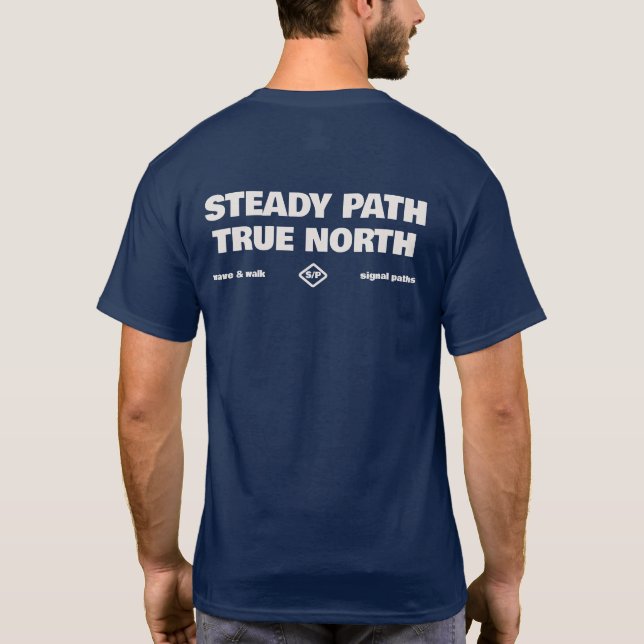 Stadig väg sann nord Enkel text t-shirt (Baksida)