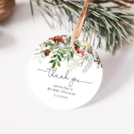 Städigt elegant bröllopsdusch tack så mycket gåvor etiketter