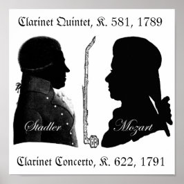 Stadler och Mozart Clarinet Poster