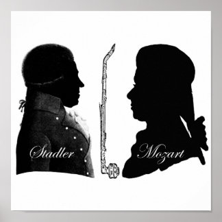 Stadler och Mozart Clarinet Poster