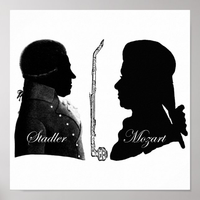 Stadler och Mozart Clarinet Poster (Framsidan)