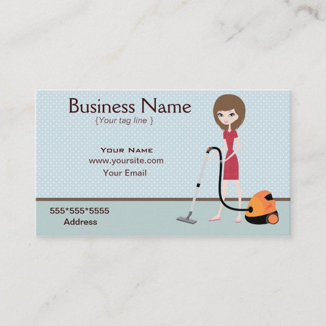 Städning Affärskort av tjänst Visitkort (Framsida)