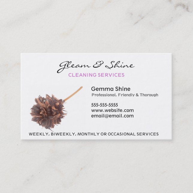 Städning Affärskort Visitkort (Framsida)