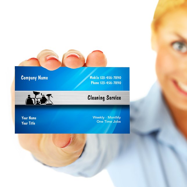 Städning Affärskort Visitkort (Skapare uppladdad)