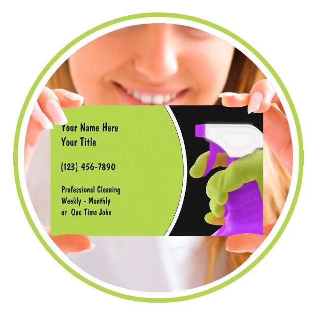 Städning Affärskort Visitkort (Skapare uppladdad)