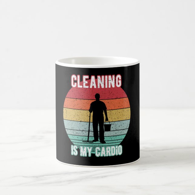 Städning är min Cardio - Lustigt Janitor, House cl Kaffemugg (Center)