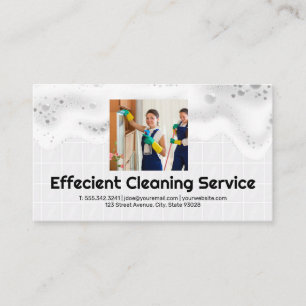 Städning arbetare Soap Suds Visitkort