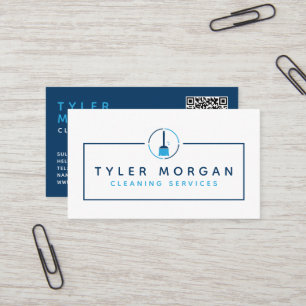 Städning av blå modern Logotyp Visitkort