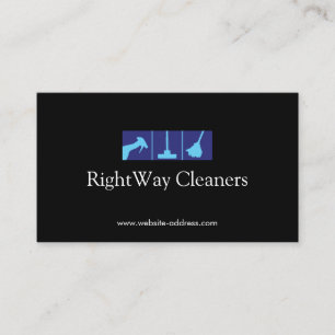 Städning av Blue House Cleaner Logotyp Service Visitkort