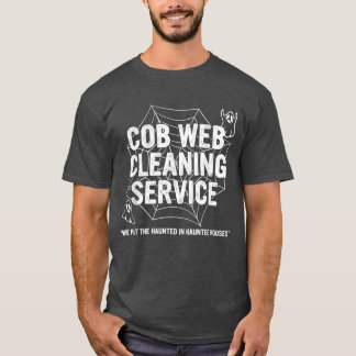 Städning av Cob Webben Service Apparat Halloween D T Shirt