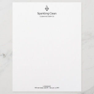 Städning av Diamond Logotyp House Brevhuvud