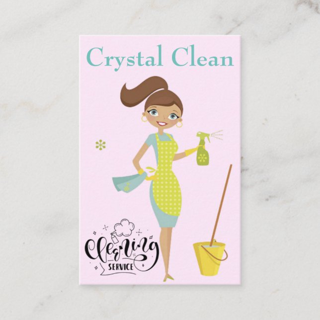 Städning av Elegant Crystal Clean  Visitkort (Framsida)