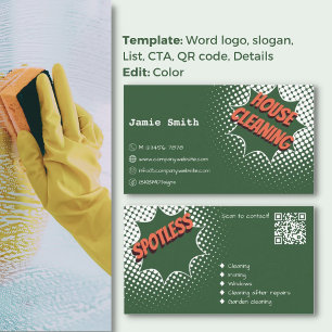 Städning av Grönt och Vita huset Visitkort