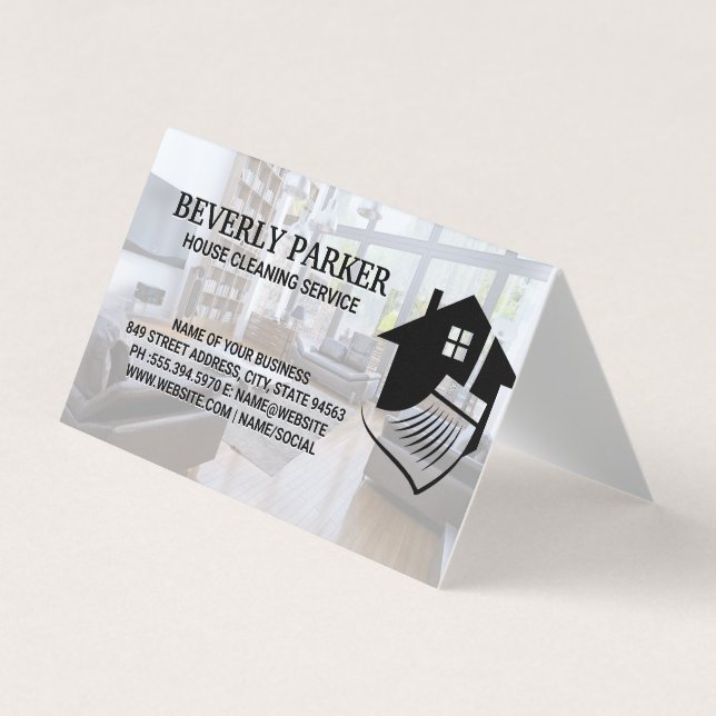 Städning av hus | Insida i bostad Visitkort (Framsida)