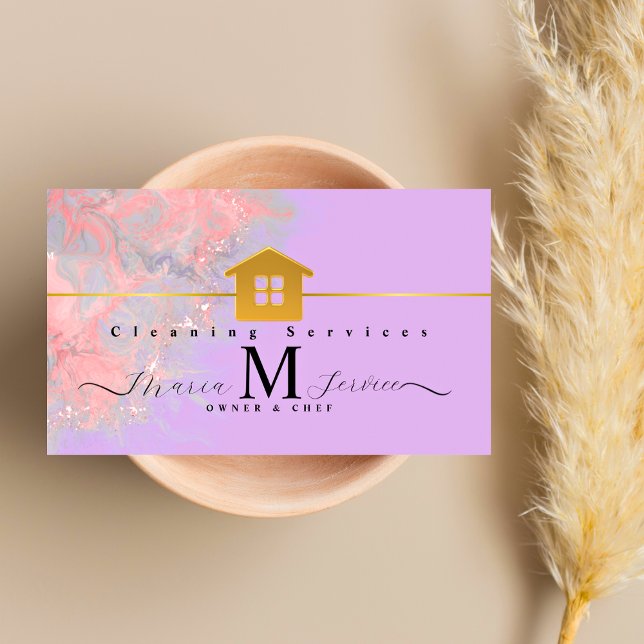 städning av lila marble-house visitkort (Skapare uppladdad)