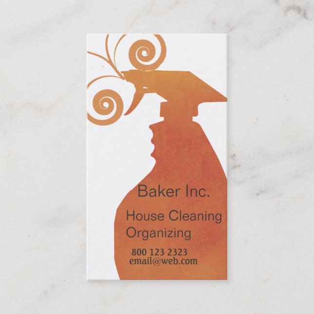 Städning av  Professionell för husdjursskötsel Visitkort (Framsida)