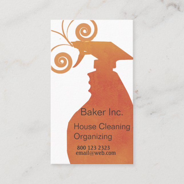 Städning av  Professionell för husdjursskötsel Visitkort (Framsida)