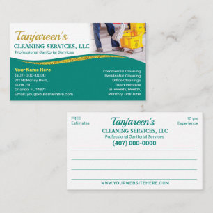 Städning av professionell/nyskapande bostadsservi visitkort