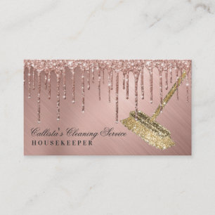 Städning av Ro Metallic Glitter Drifts-tjänsten Gu Visitkort