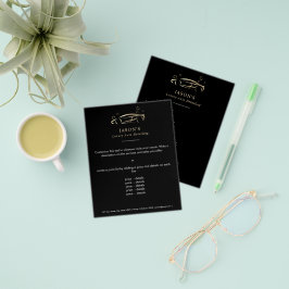 Städning av svart och Guld-lyxbil automatiskt Flygblad