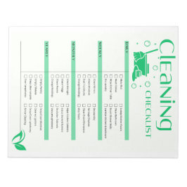 Städning checklista, Chore-diagram, hemmet städnin Anteckningsblock