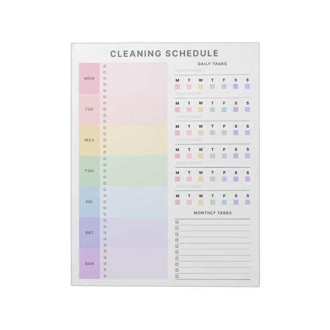 Städning checklistplan anteckningsblock (Roterad)