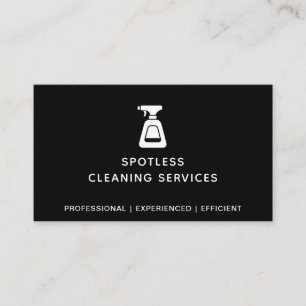 Städning Company Spray Flaska Black Visitkort
