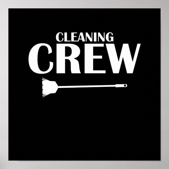 Städning Crew Housekeeper Householding Cleaner Gra Poster (Framsidan)