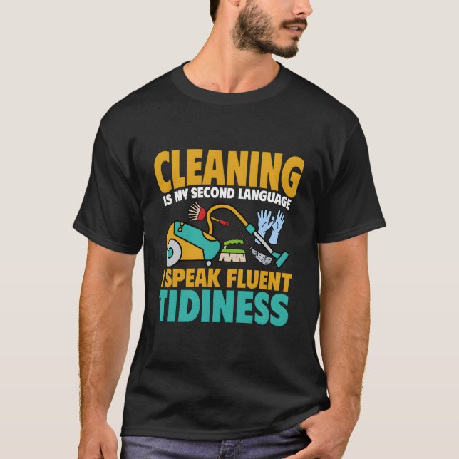 Städning Dam Housekeeper Houseeper T Shirt (Framsida)